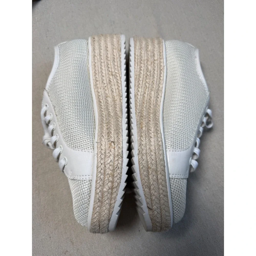 Dolce Vita Tannah White Mesh Espadrille Platform Sneakers Womens 7